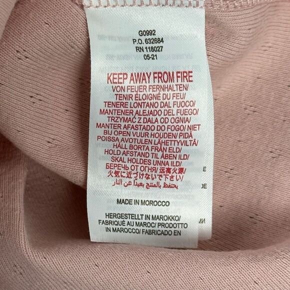 Mini Boden Short Sleeve Pointelle T-Shirt size 6-7 Pink - Picture 5 of 6